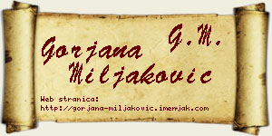 Gorjana Miljaković vizit kartica